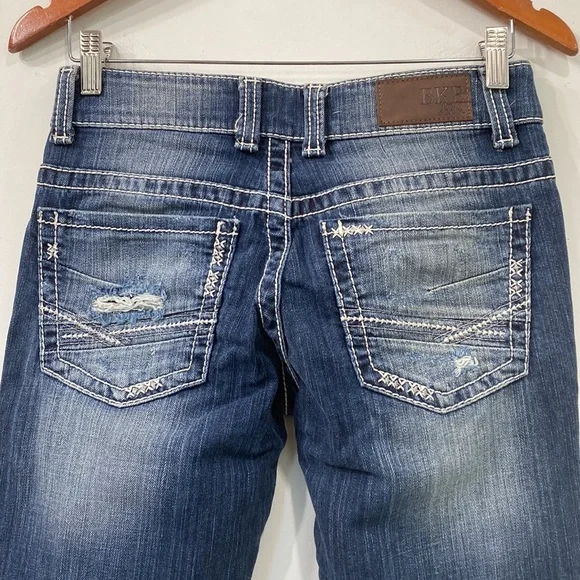 BKE Straight Leg Distressed Ripped Mid Rise Jeans 26 - Picture 10 of 15
